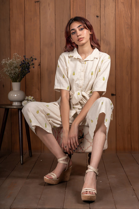 Pineapple Tie waist Co-Ord