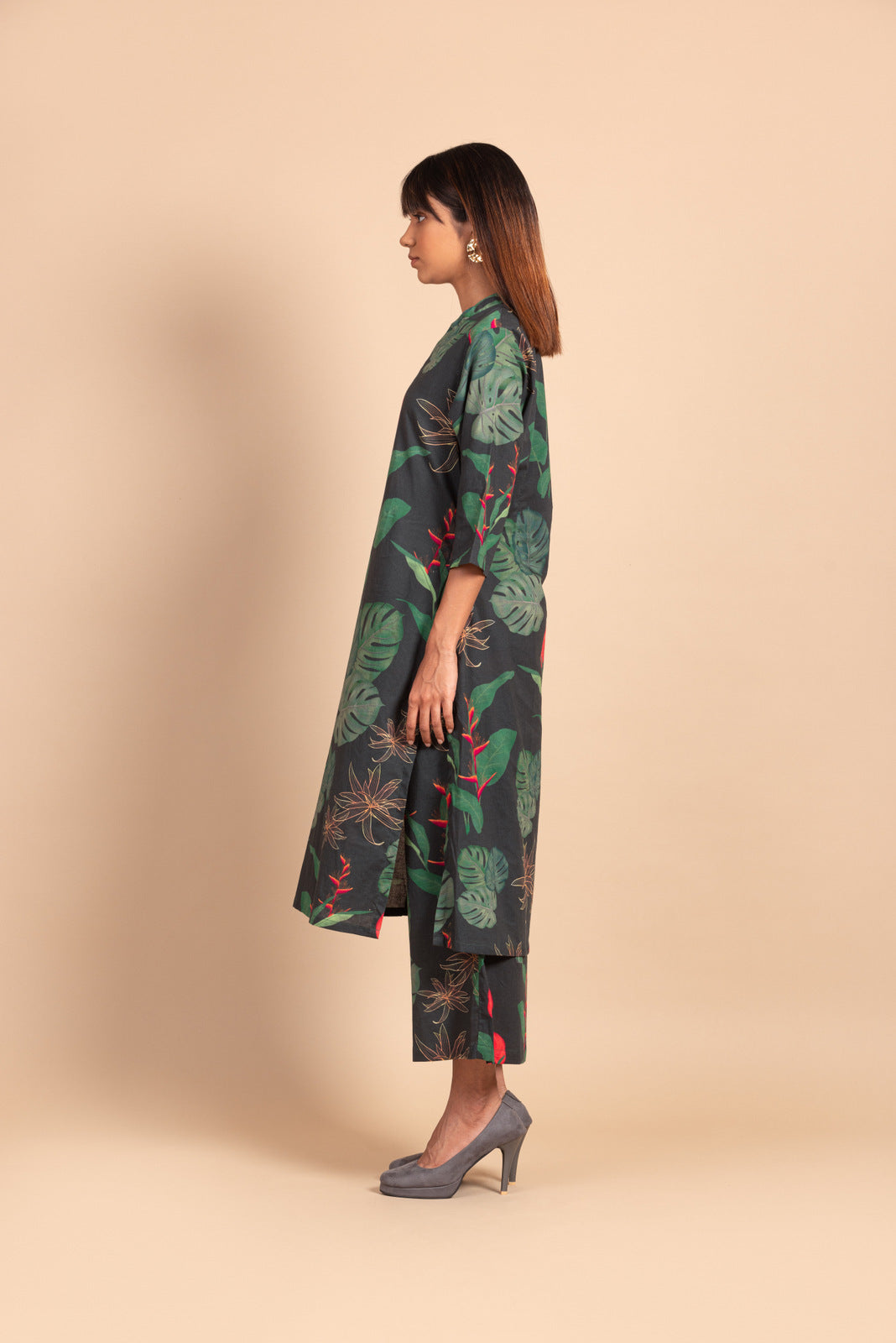 Anthurium print kurta set