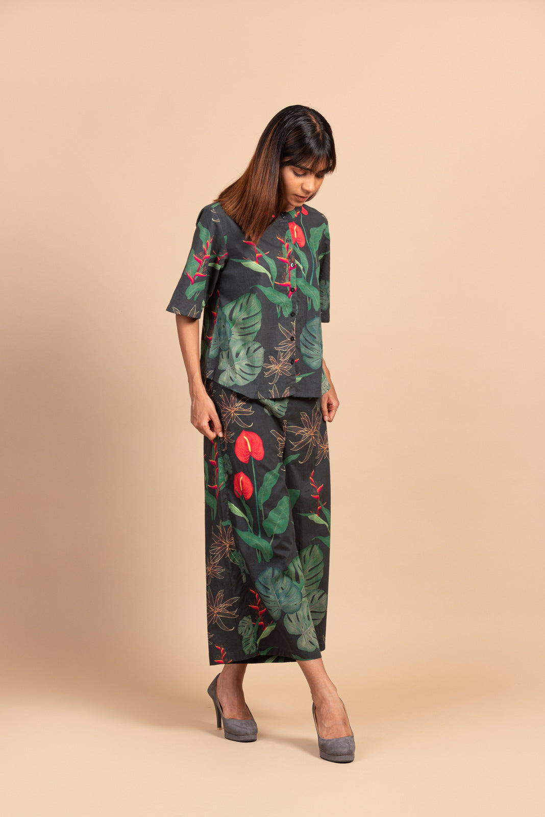 Anthurium Print Top
