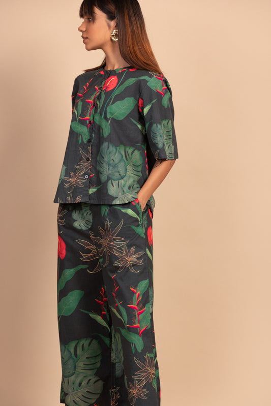 Anthurium Print Top