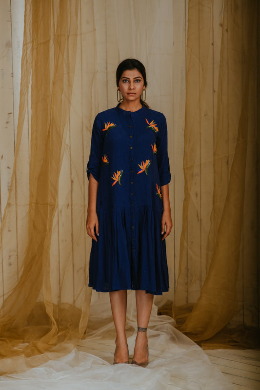 Indigo Flying Birds Tunic