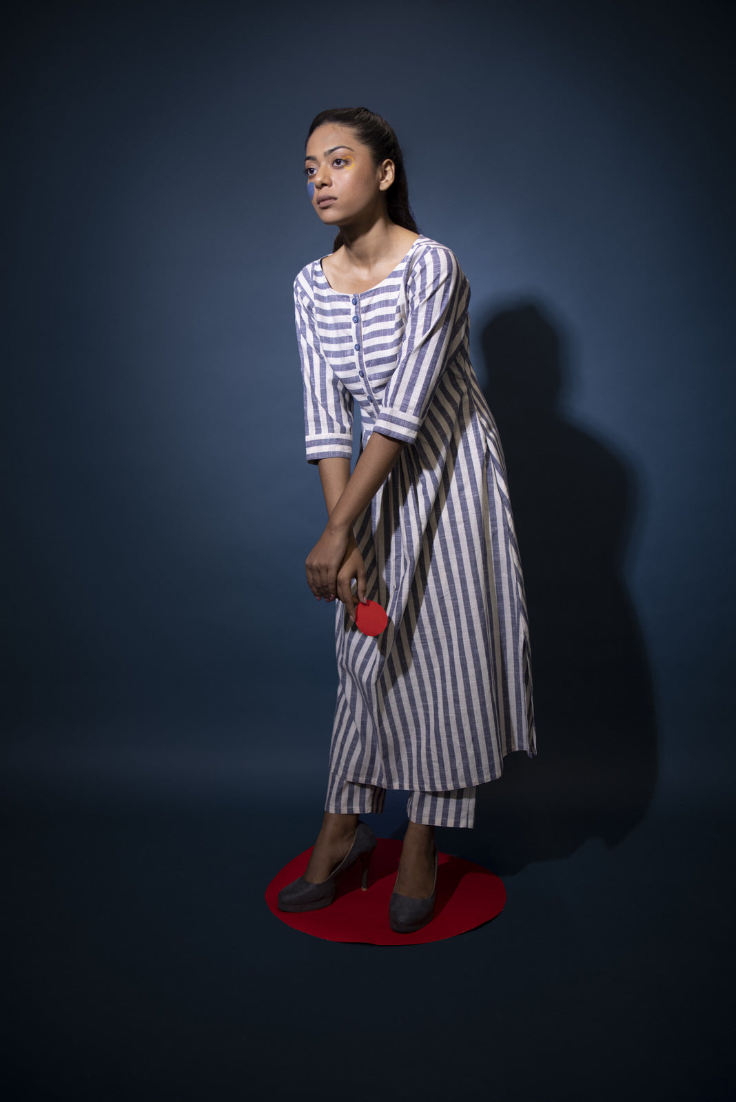 Slate and white Tunic