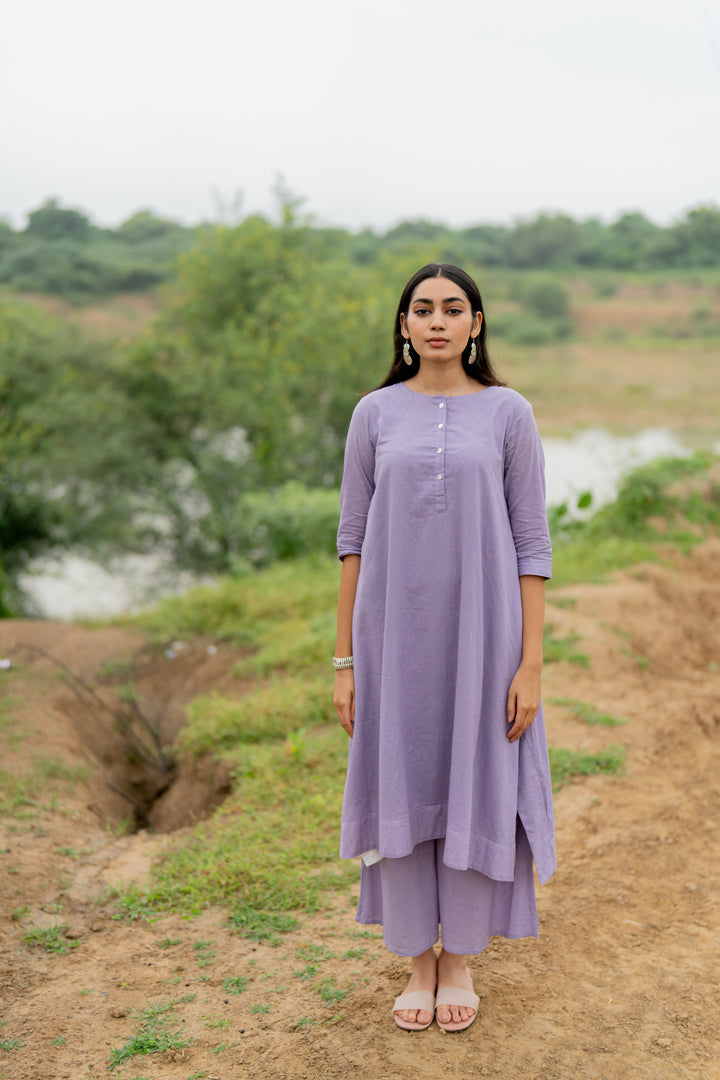Pale Purple Kurta Set