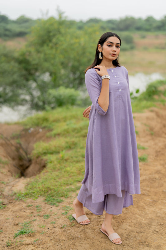 Pale Purple Kurta Set