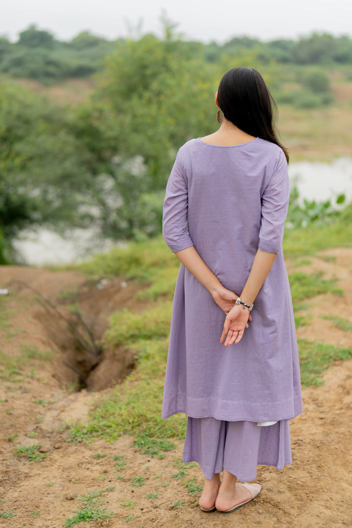 Pale Purple Kurta Set