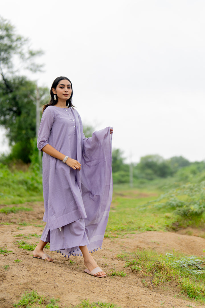Pale Purple Kurta Set