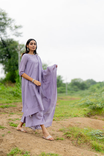 Pale Purple Kurta Set
