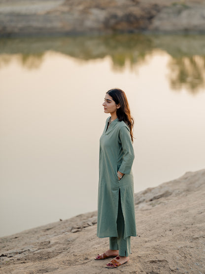 Sage green Kurta Set