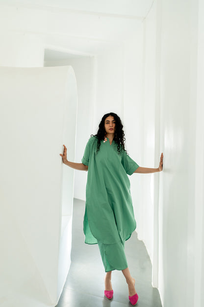 Meadows green Tunic with Pants