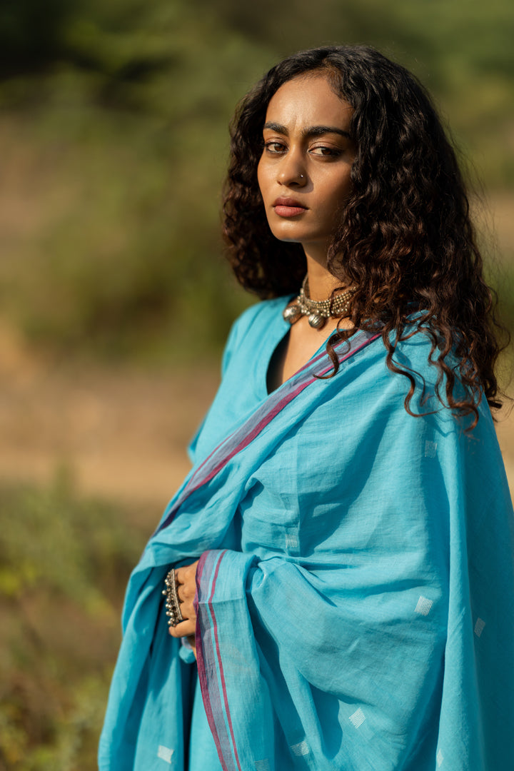 Maya Blue Kurta Set with Dupatta