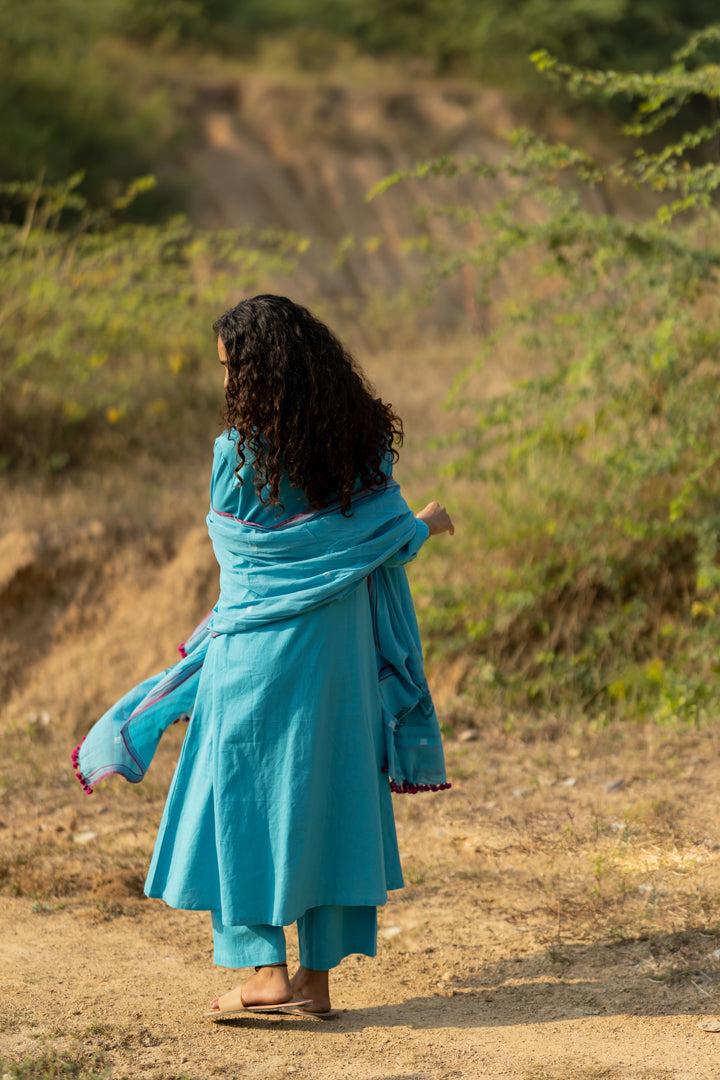 Maya Blue Kurta Set with Dupatta