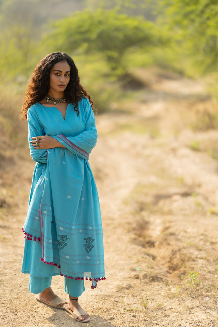 Maya Blue Kurta Set