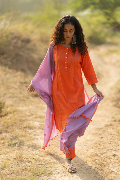 Pumpkin Kurta Set