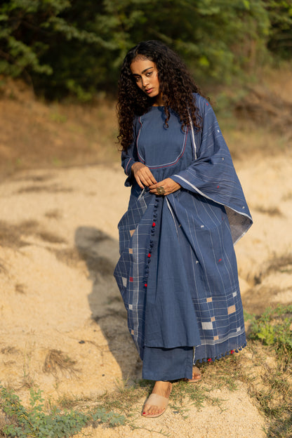 Earthy Blue Kurta Set