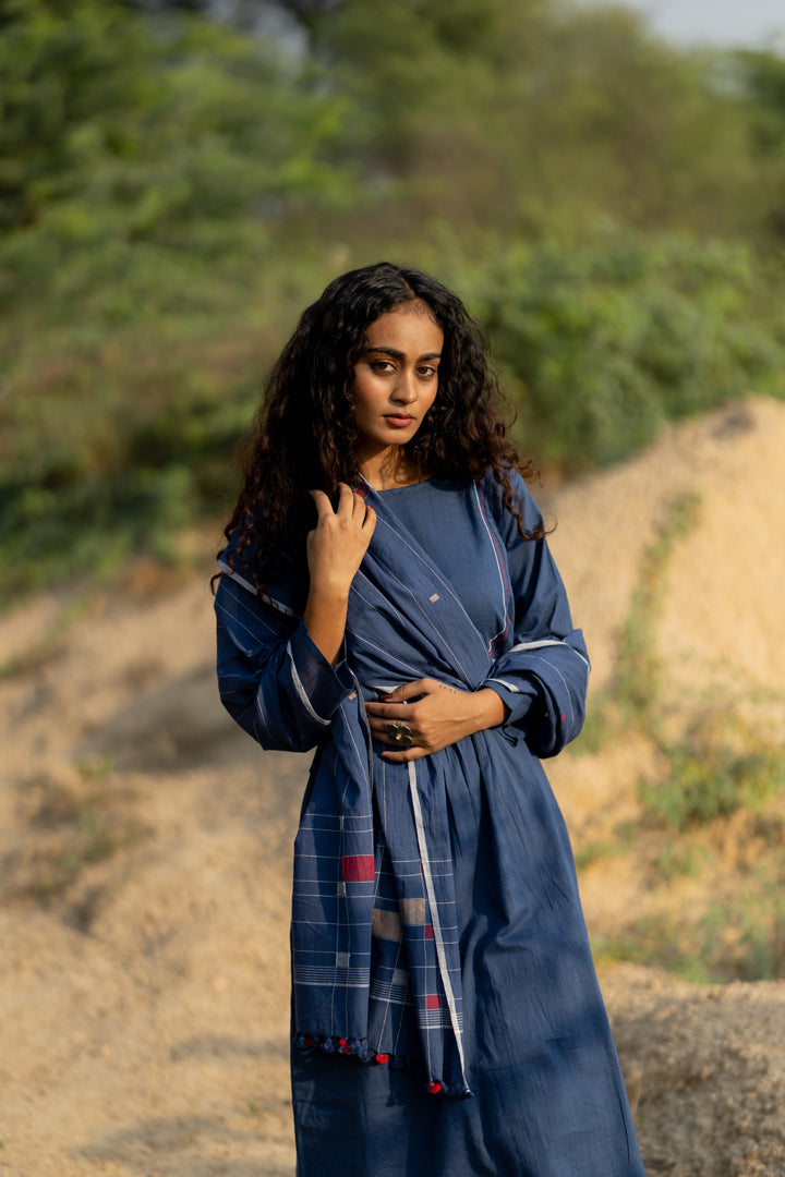 Earthy Blue Kurta Set