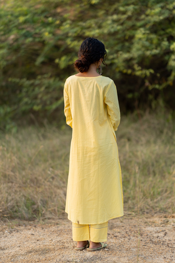 Cupcake Yellow Kurta Set with Dupatta