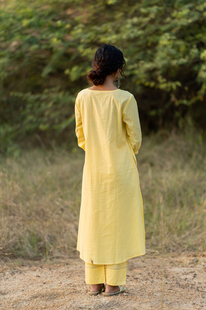 Cupcake Yellow Kurta Set with Dupatta