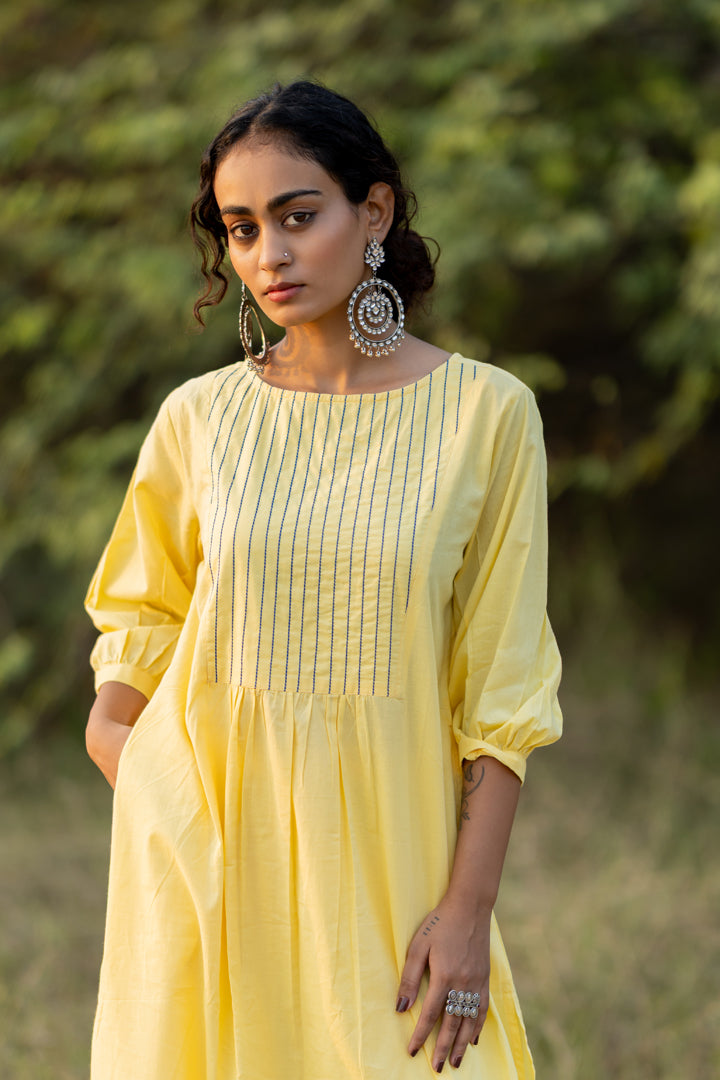 Cupcake Yellow Kurta Set with Dupatta