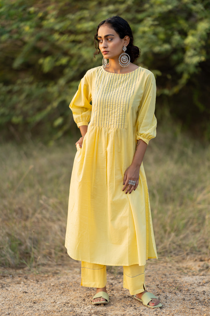 Cupcake Yellow Kurta Set