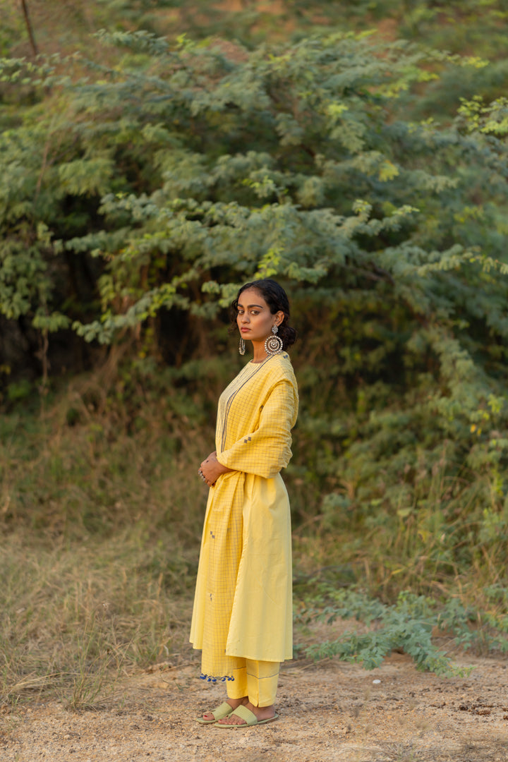 Cupcake Yellow Kurta Set with Dupatta