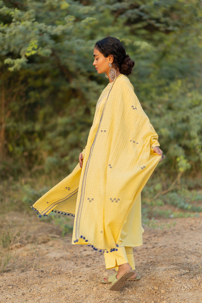 Cupcake Yellow Kurta Set with Dupatta