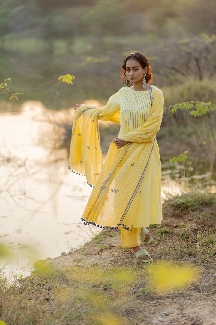 Cupcake Yellow Kurta Set