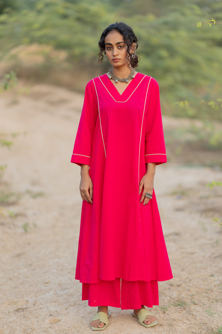 Cerise Kurta Set