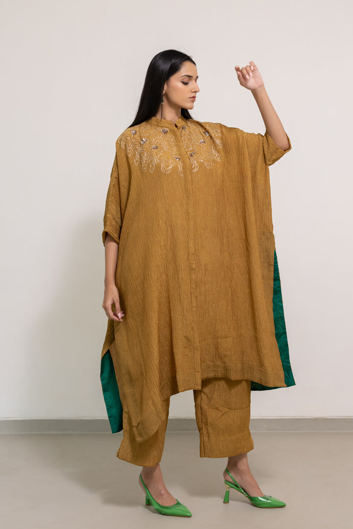 Kalindi Buttondown Kaftan Set