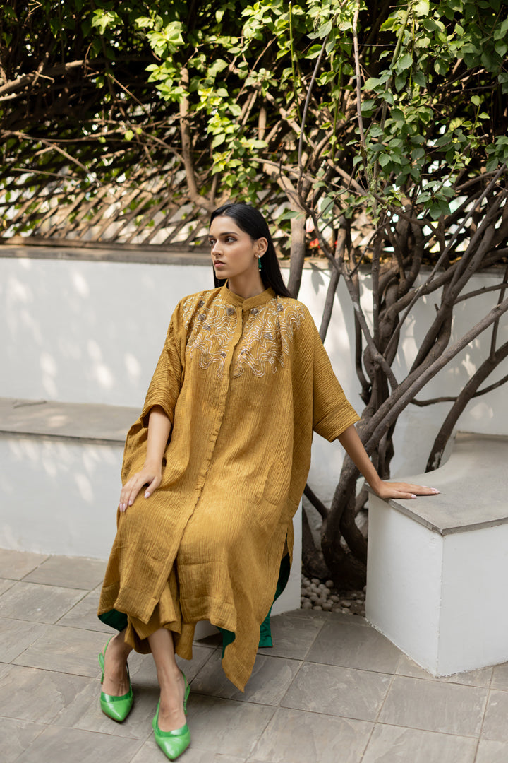 Kalindi Buttondown Kaftan Set
