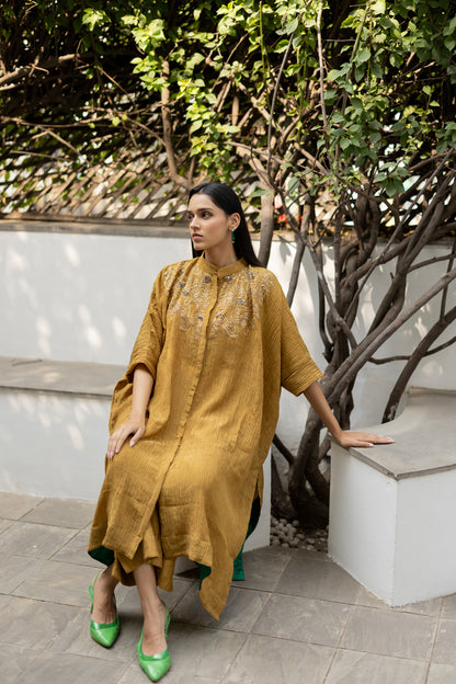 Kalindi Buttondown Kaftan Set