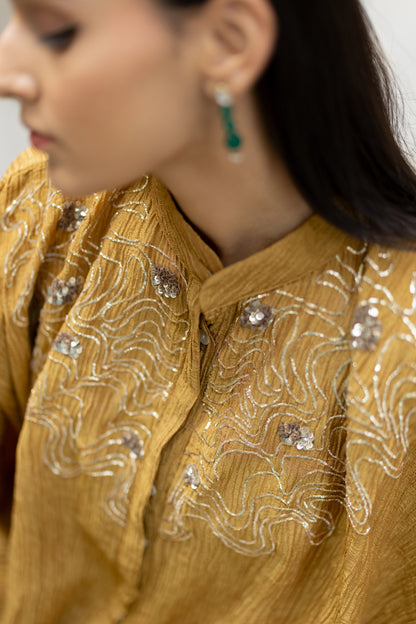Kalindi Buttondown Kaftan Set