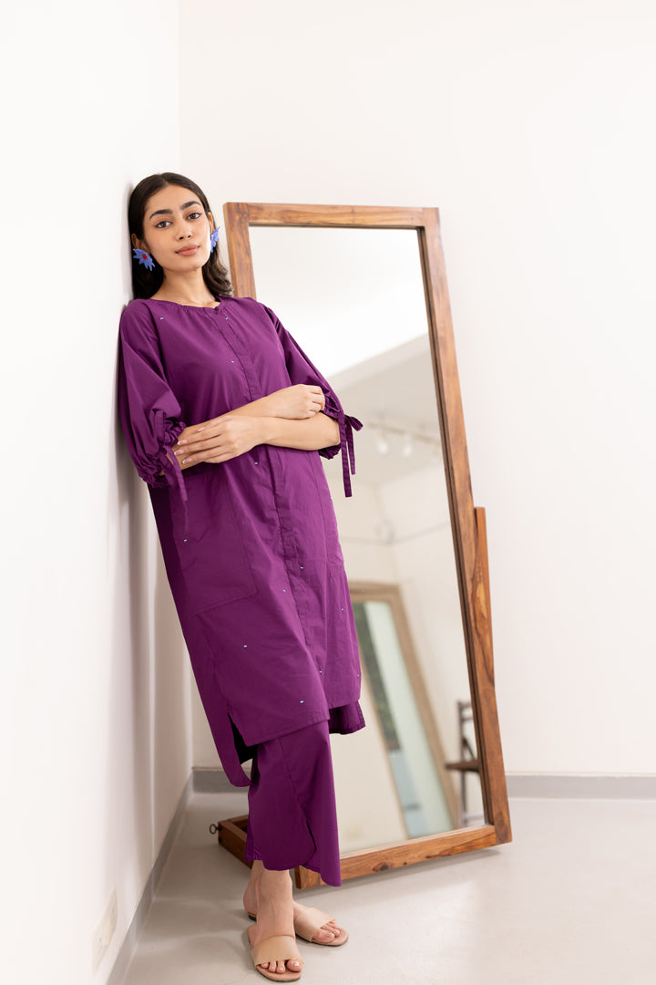 Jaamun Button-Down Tunic Set