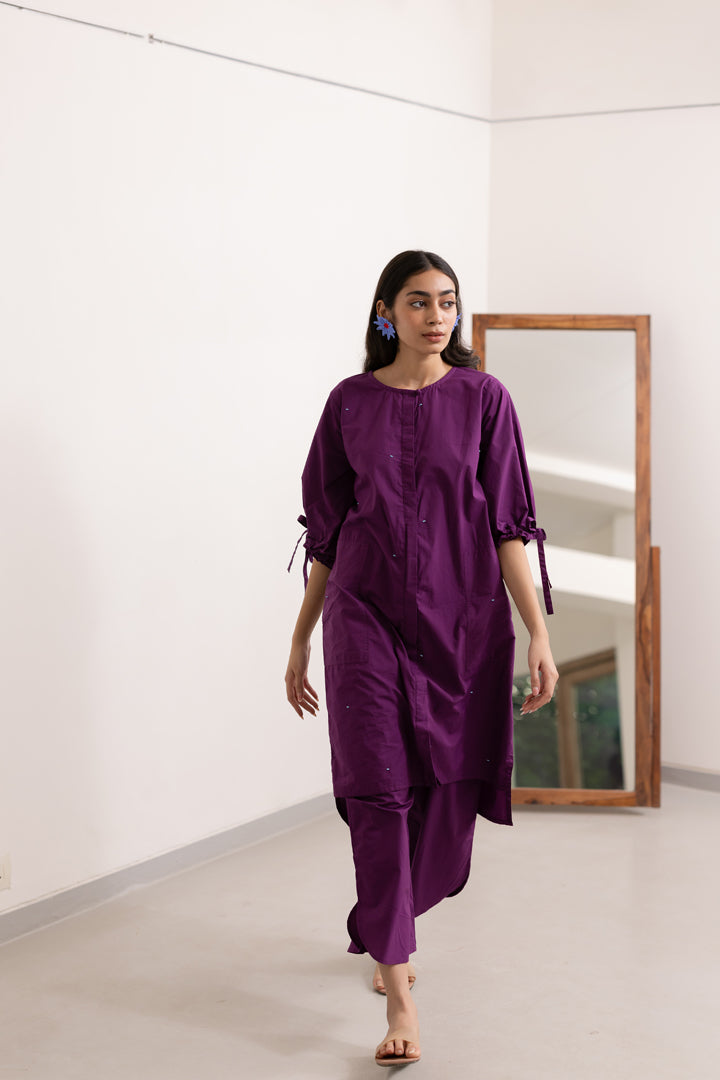 Jaamun Button-Down Tunic Set