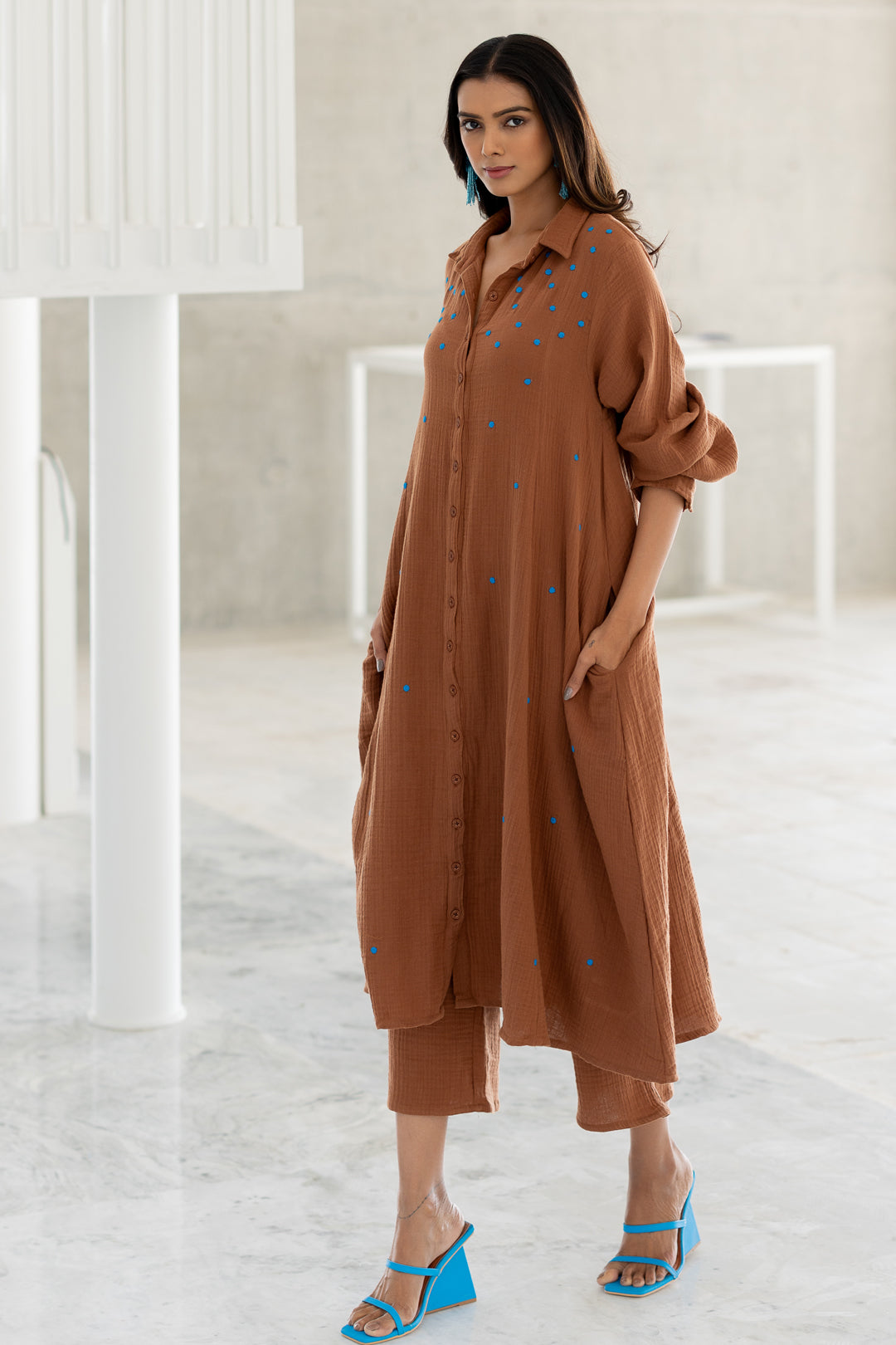 Pecan Brown Tunic Dress M