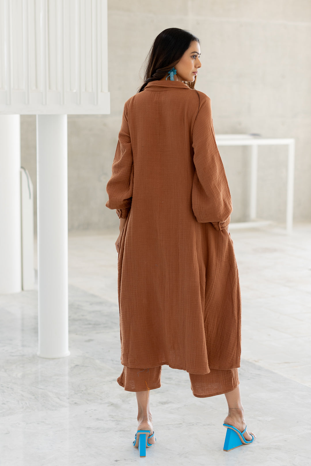 Pecan Brown Tunic Dress M Pecan Brown Tunic Dress M
