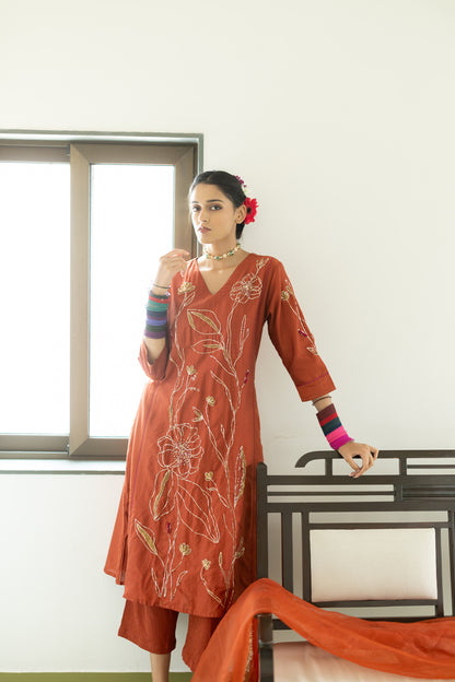 Rajasvi Embroidered Kurta Set with Dupatta