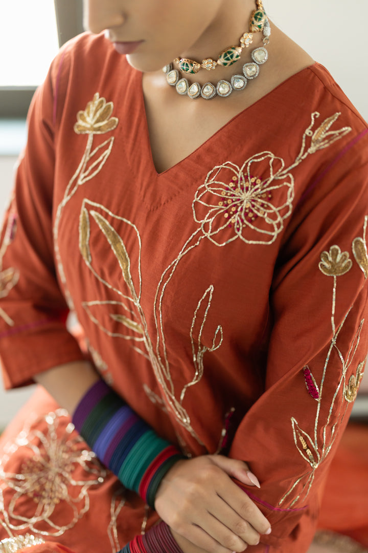 Rajasvi Embroidered Kurta Set with Dupatta