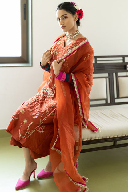 Rajasvi Embroidered Kurta Set with Dupatta