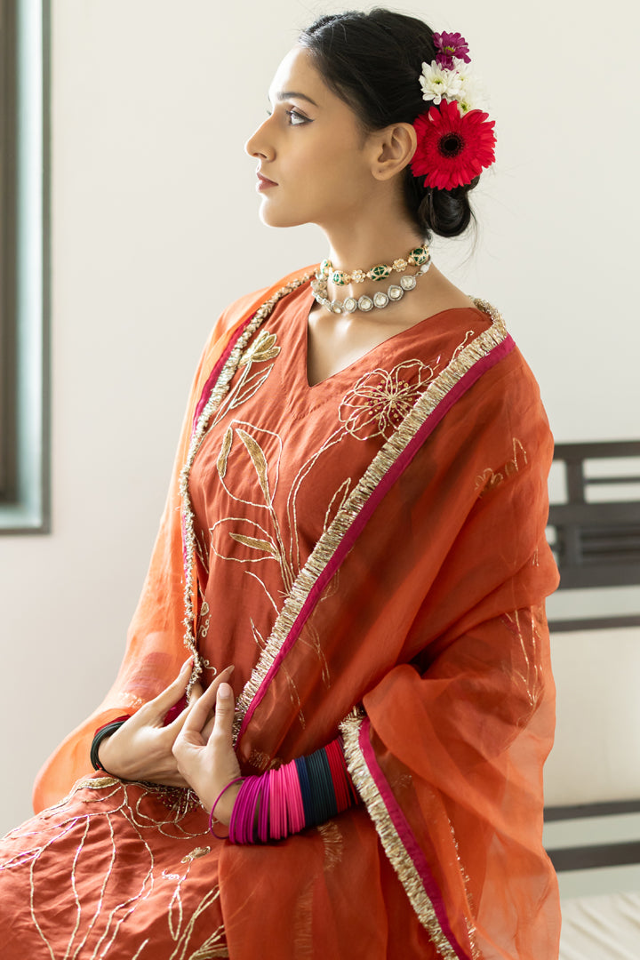 Rajasvi Embroidered Kurta Set with Dupatta