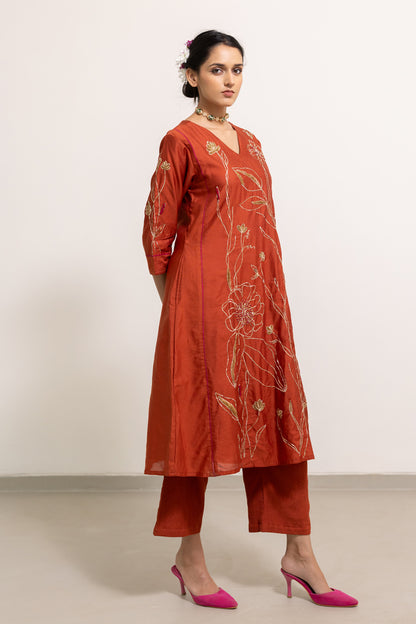 Rajasvi Embroidered Kurta Set with Dupatta