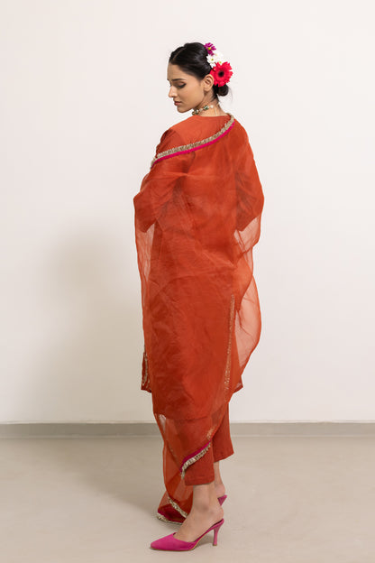 Rajasvi Embroidered Kurta Set with Dupatta