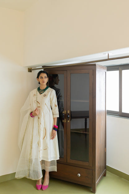Shwetara Kurta and Sheer Pants Set