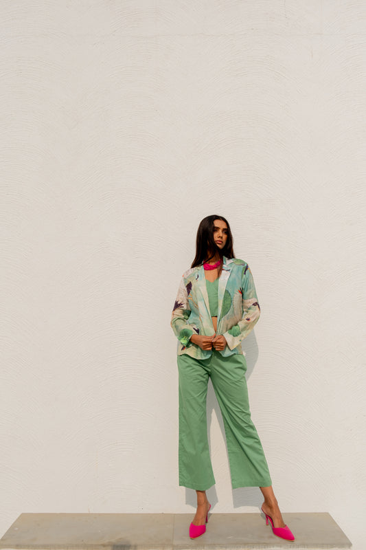 Oriental Cranes Jacket with Bustier Co-Ord