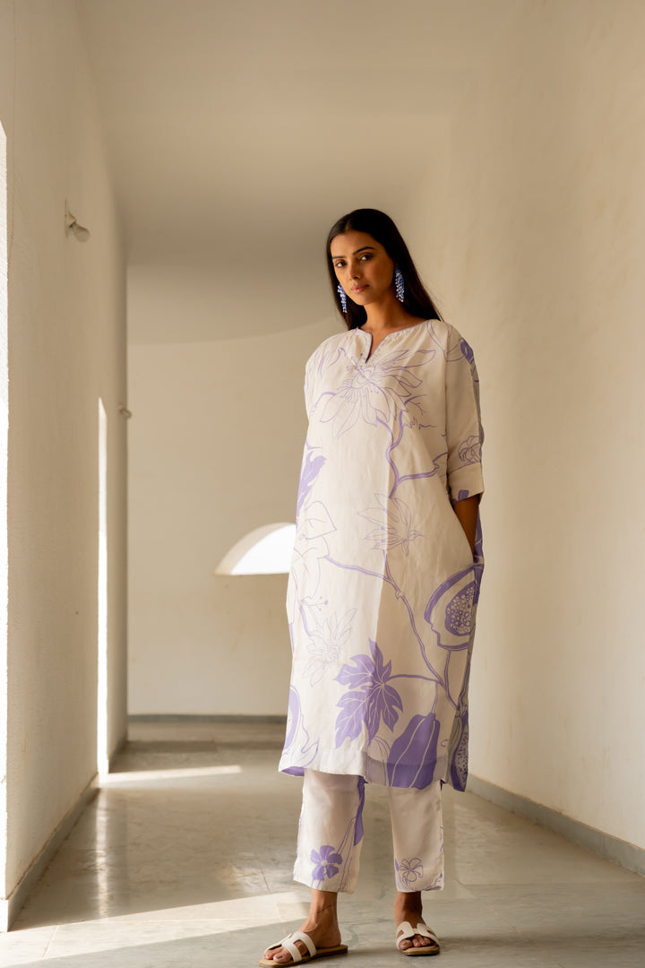 Purple Papeeta Kurta Set