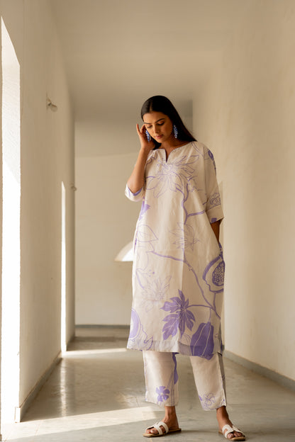 Purple Papeeta Kurta Set