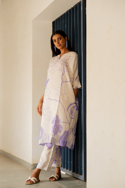 Purple Papeeta Kurta Set