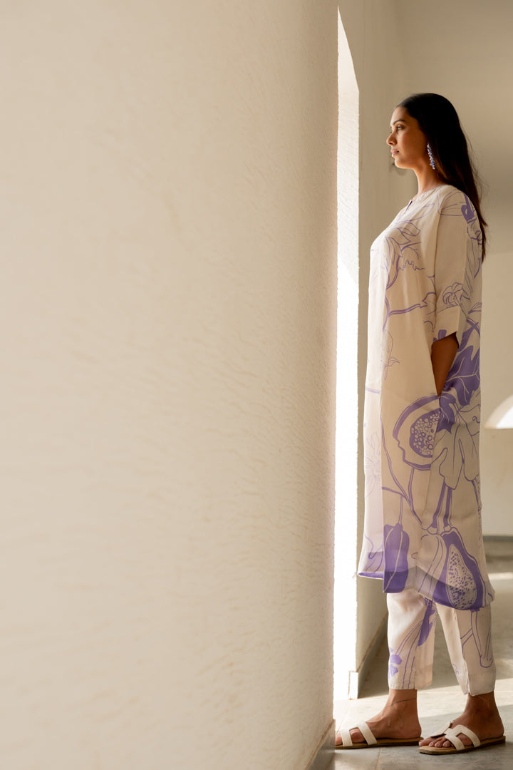 Purple Papeeta Kurta Set