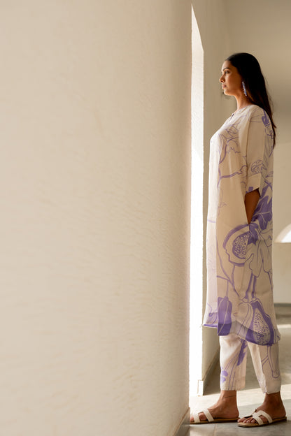 Purple Papeeta Kurta Set