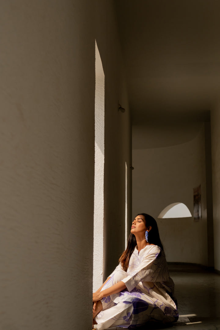 Purple Papeeta Kurta Set