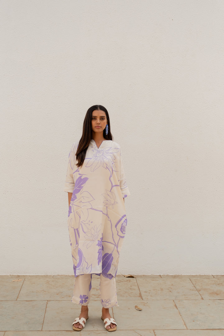 Purple Papeeta Kurta Set